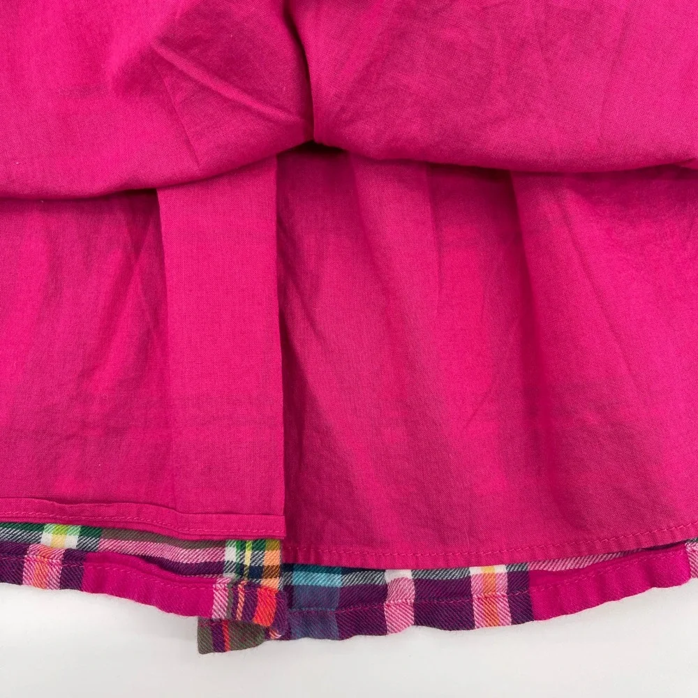 Ralph Lauren Girls Plaid Ruffle Dress Long Sleeve Pink‎ Green 12M